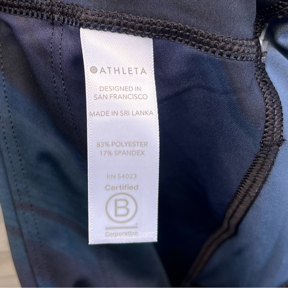NEW Size XS Athleta Accelerate Geode Crop Blue High Rise Capri Leggings - Picture 8 of 10
